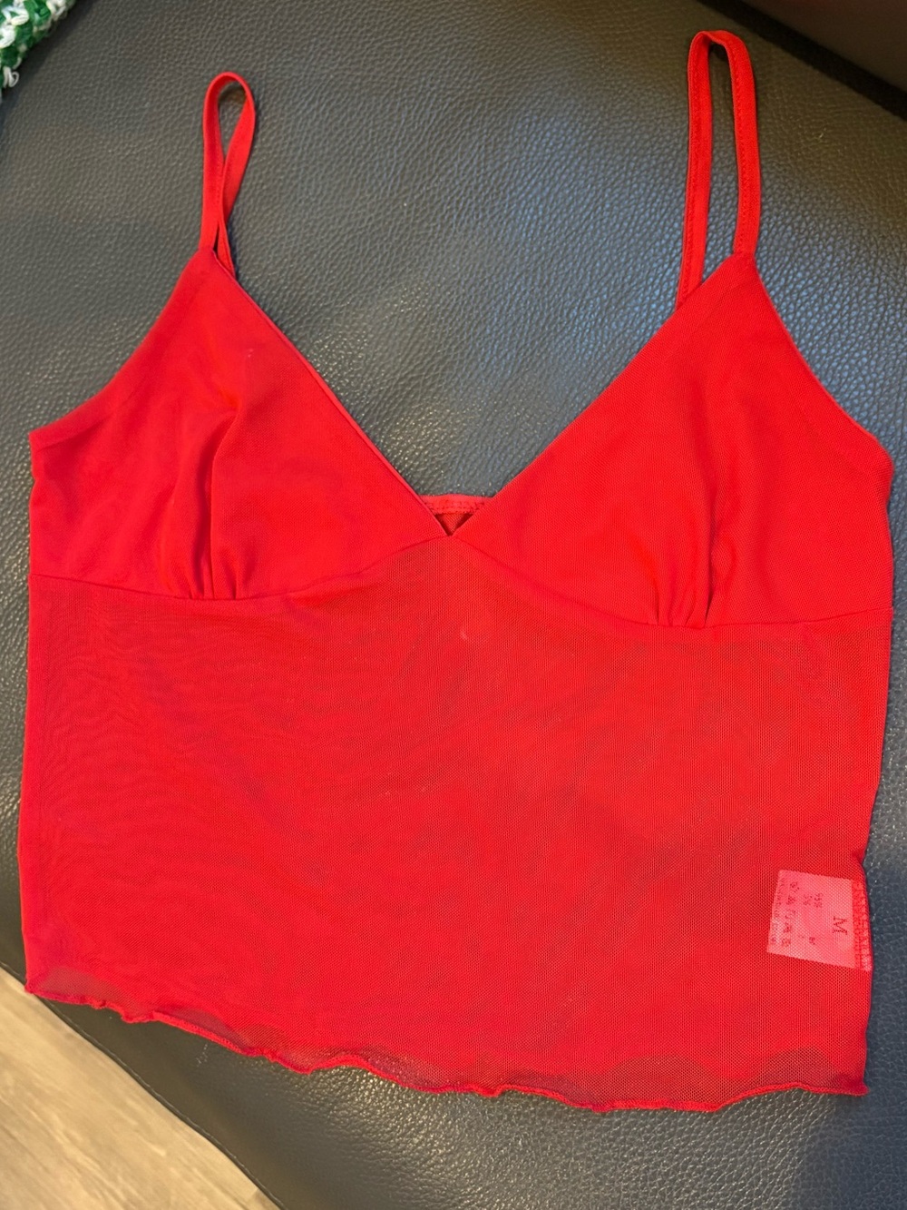 Bright Red Women's Mesh Tank Top